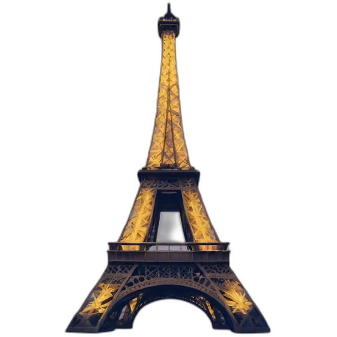 eiffel tower at night emoji