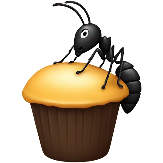 ant eating brigadeiro emoji
