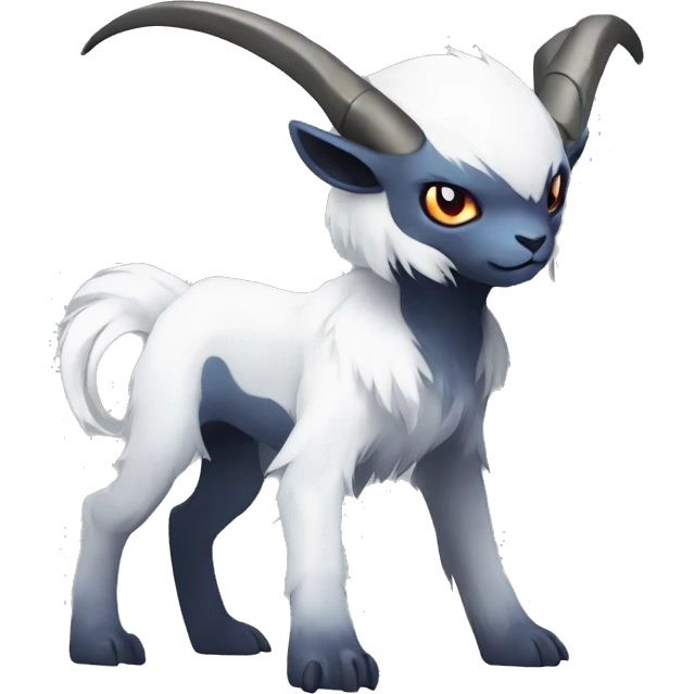 Edgy Cool Absol-Goat-Pokémon Full Body emoji