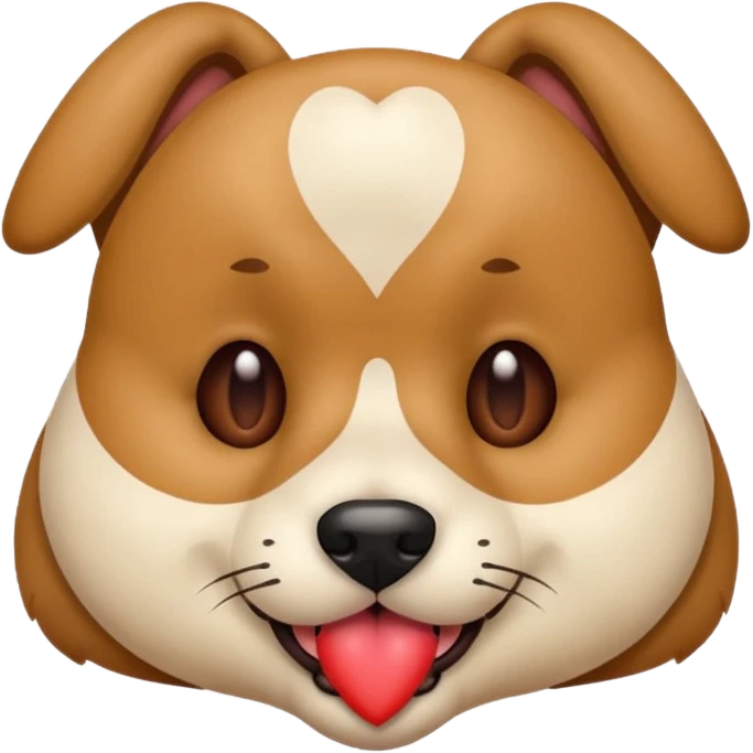 Dog heart eyes with tongue out  emoji