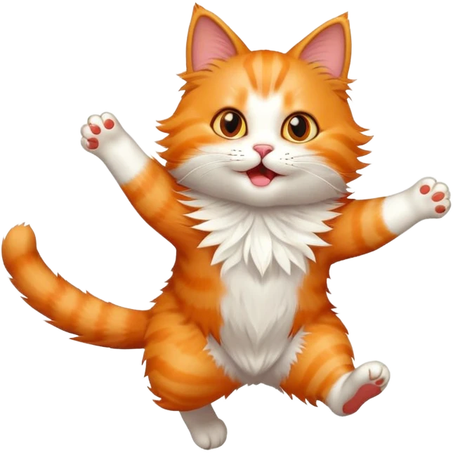 Jumping cat emoji