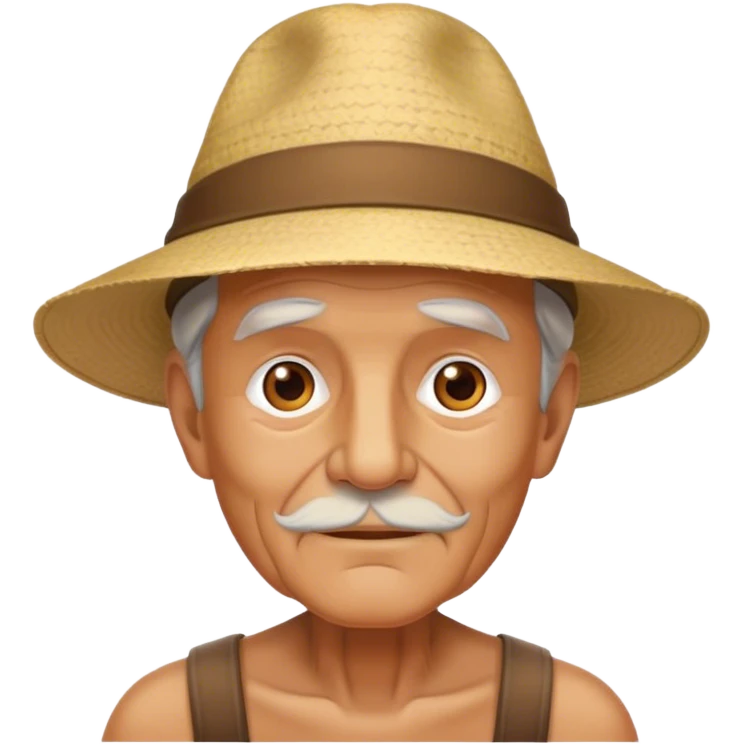 Old man wearing a hat emoji