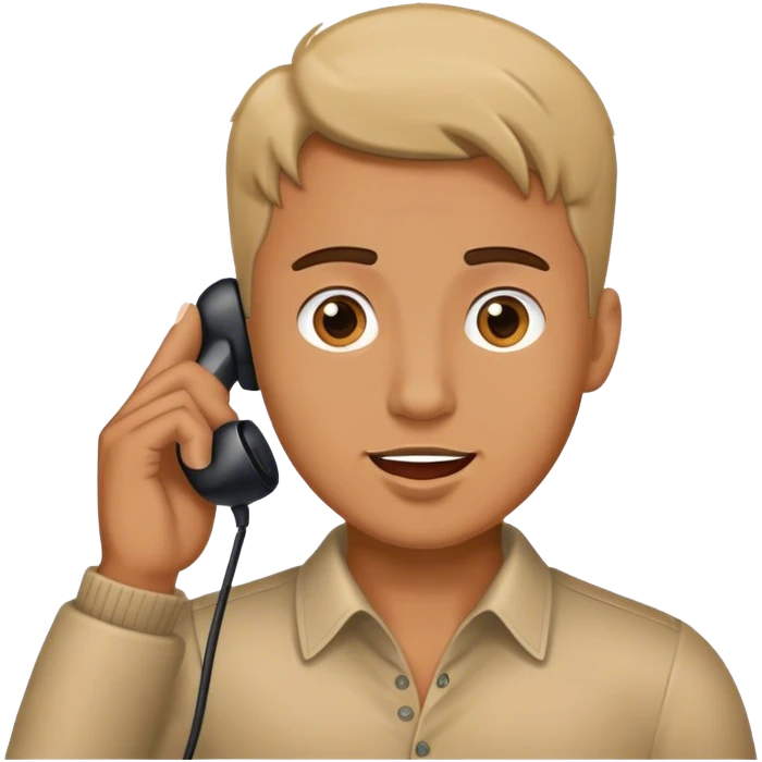 Gay guy calling someone emoji