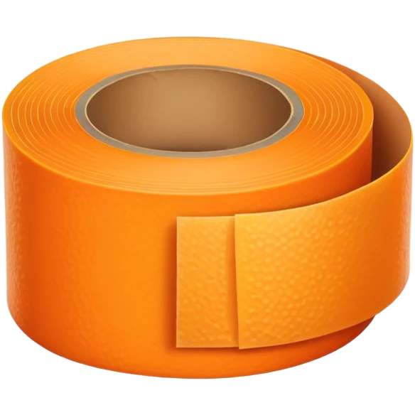 A roll of orange adhesive tape emoji