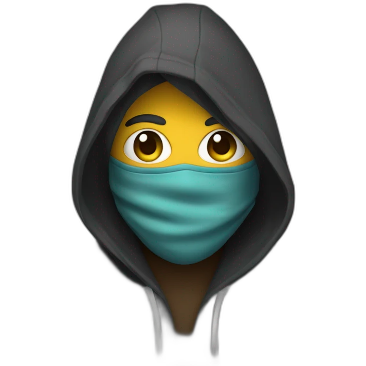 Masked person with Hoodie emoji