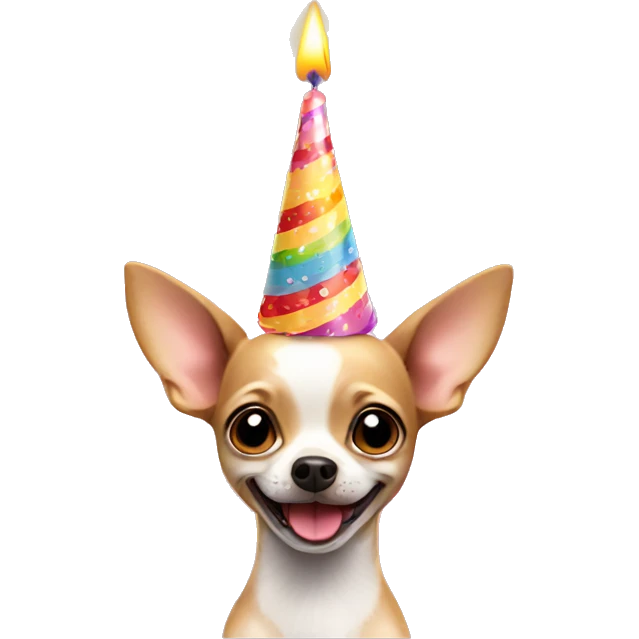 Chihuahua celebrating birthday  emoji