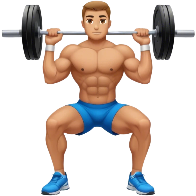 advertisement athlete weighted squats emoji