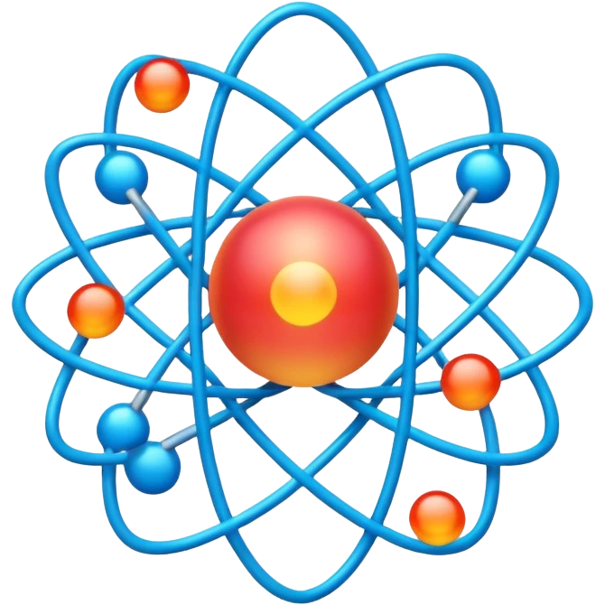 glowing atom with binary code emoji
