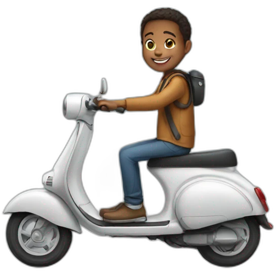 boy on a scooter emoji