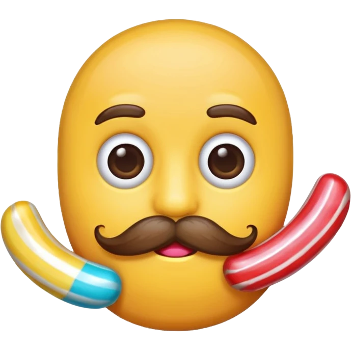 candy mustache emoji