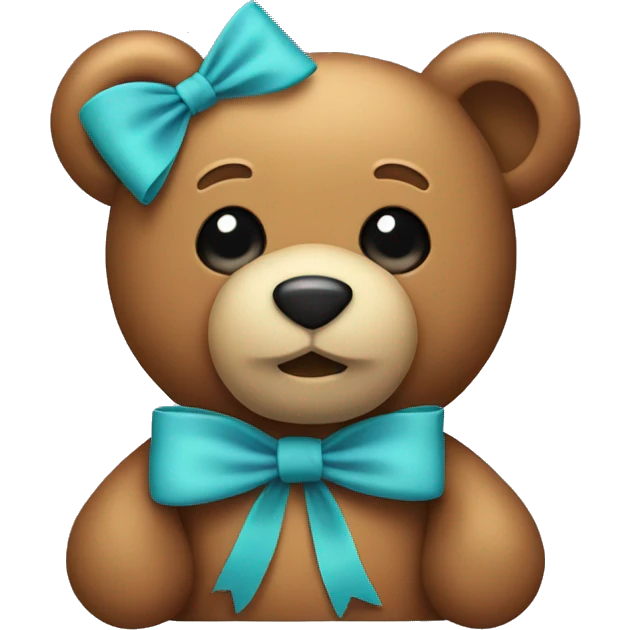 teddybear with a bow  emoji