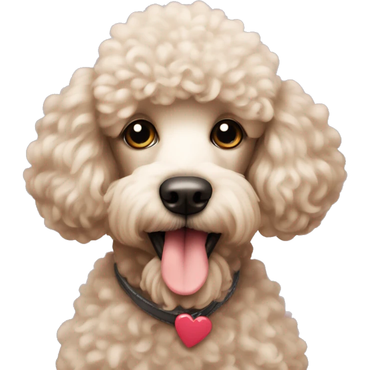 poodle in heart emoji