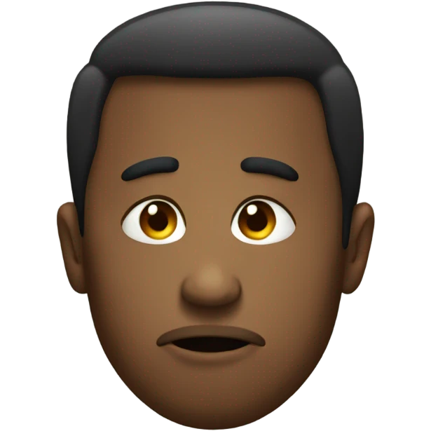 The side eye emoji but the sad emoji mixed emoji