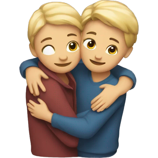 two people emojis hugging emoji