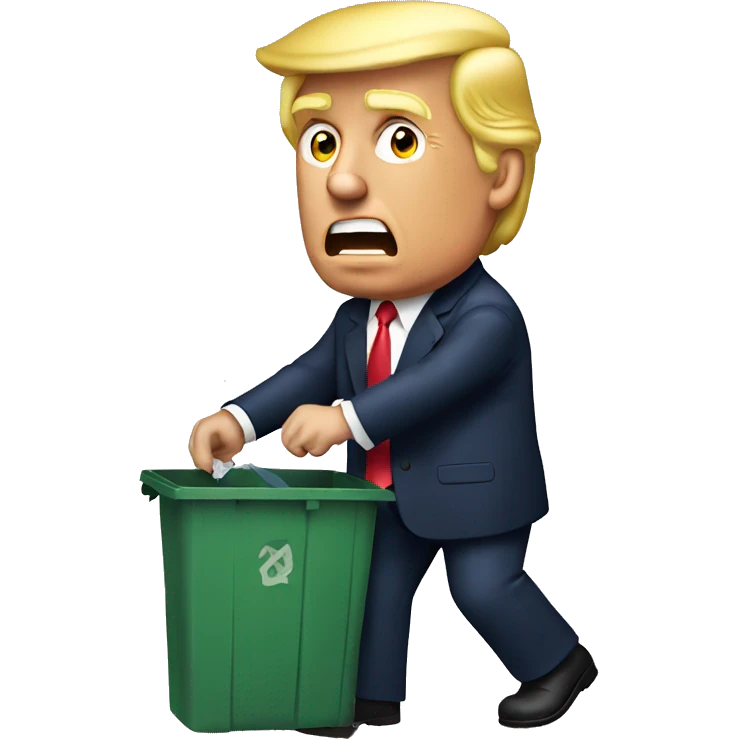 Trump taking out trash emoji