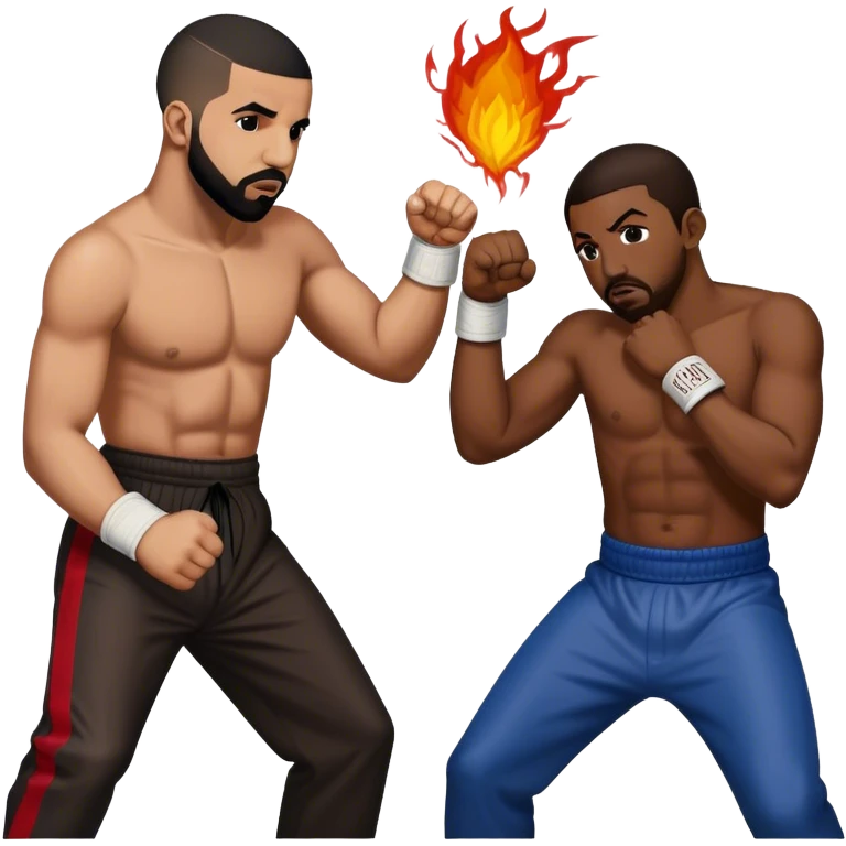 Drake fighting Kendrick lamar emoji