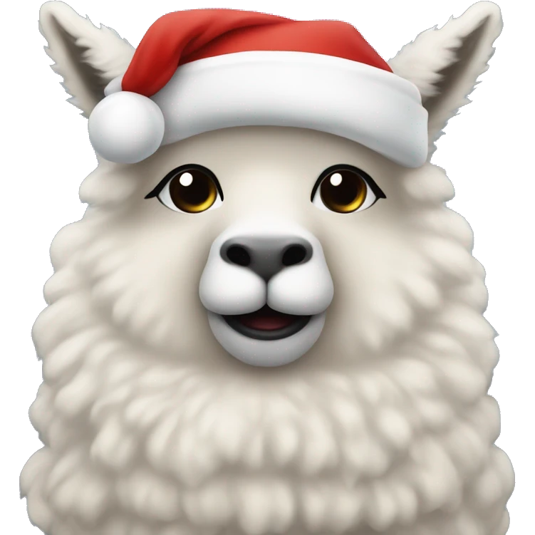 Santa Claus but he’s an alpaca emoji