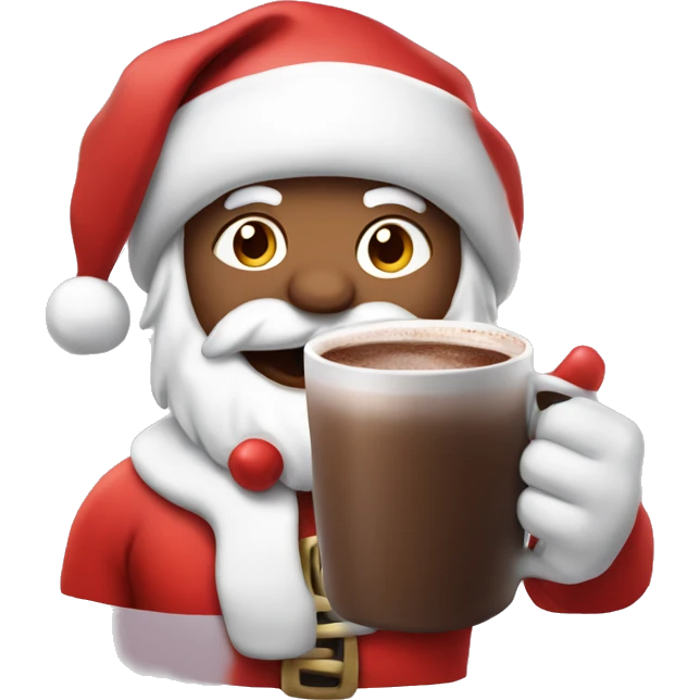Santa with hot chocolate  emoji