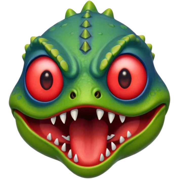 angry murloc, red eyes, open mouth emoji