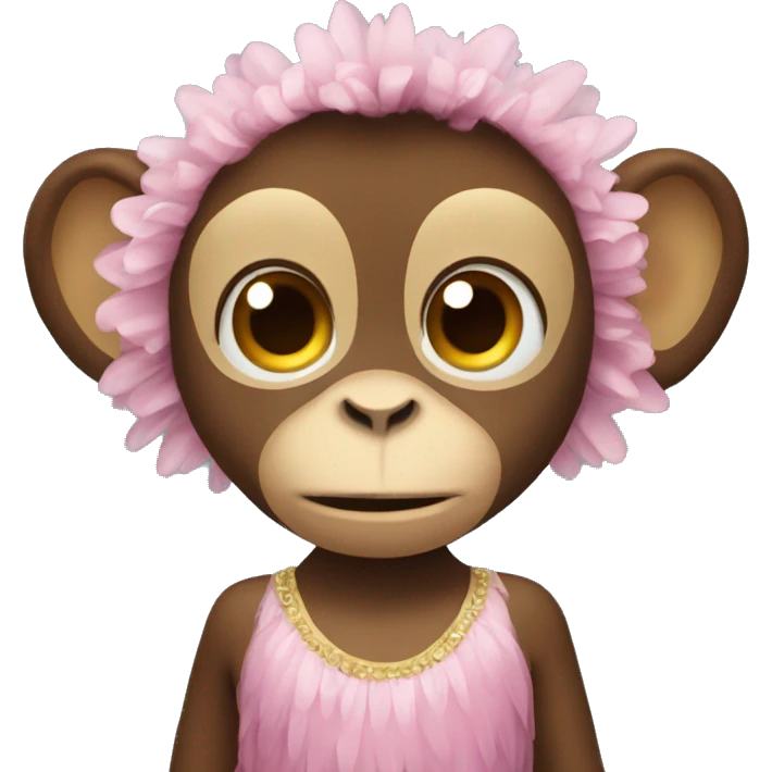 Monkey in a tutu emoji