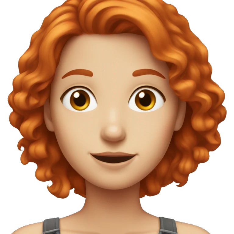 Redhead girl selfie emoji