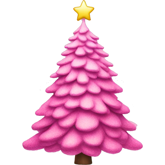 pink christmas tree emoji