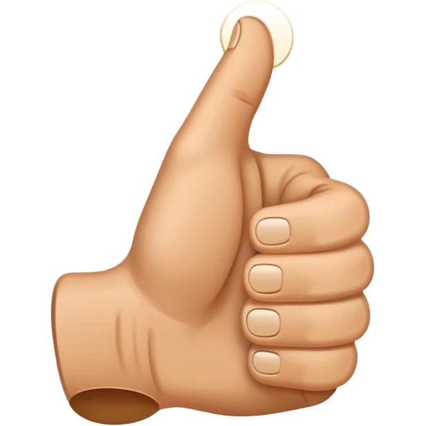 Design a single emoji that merges thumbs-up and thumbs-down into one clear glyph (ambivalent reaction). Use a flat emoji style, clean vector edges, center composition, 1:1 canvas, transparent background. The two thumbs interlock in a yin-yang style or a split-down-the-middle hybrid,  emoji