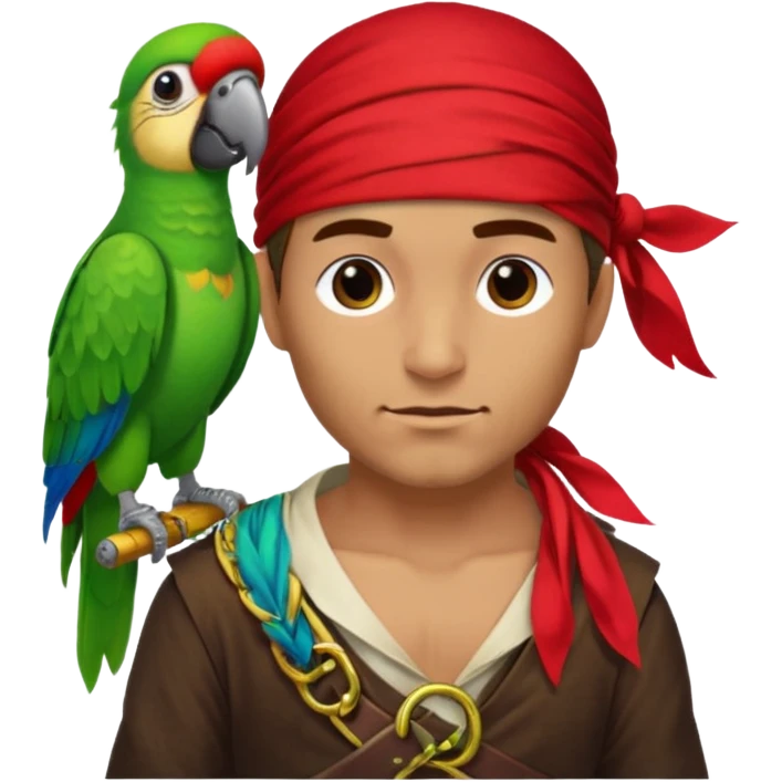 pirate and parrot emoji