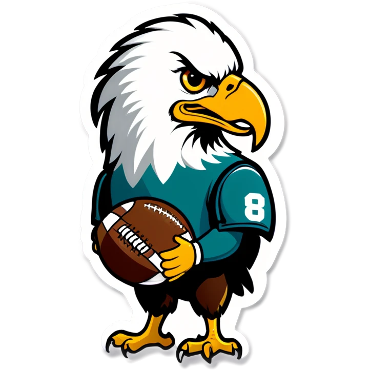 Eagle with football  emoji