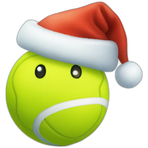 Christmas tennis ball emoji