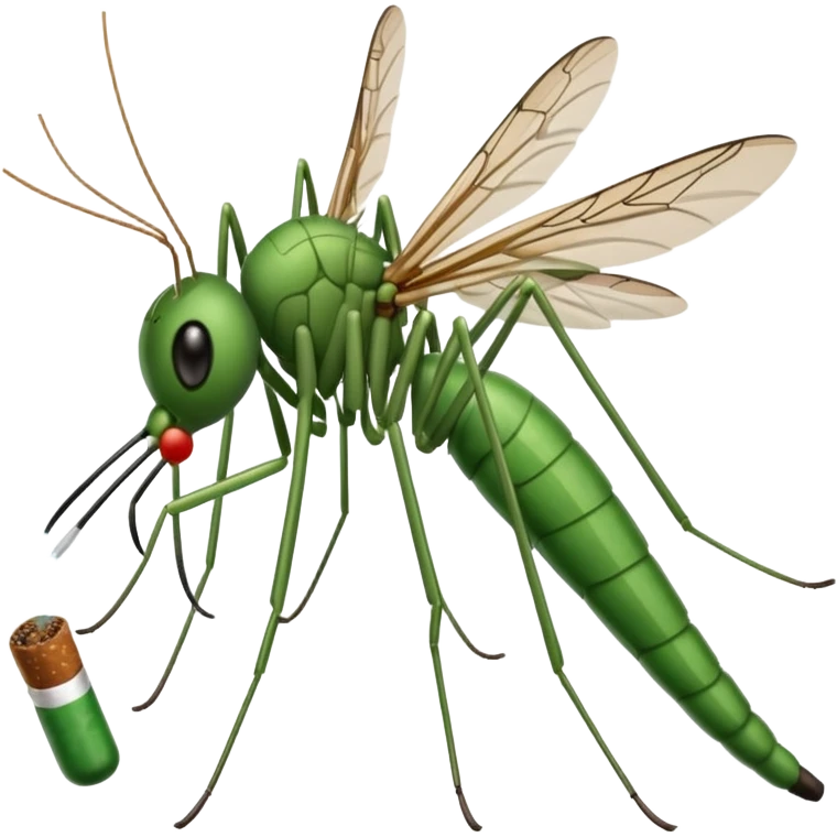 mosquito aedes fumando un cigarro emoji