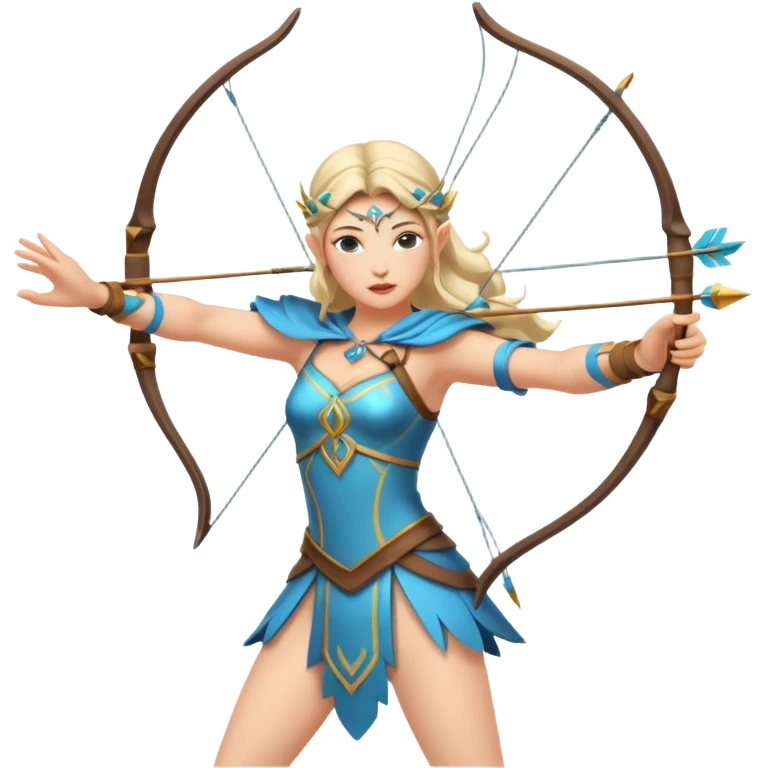 Musical human Warrior goddess archer dancing emoji