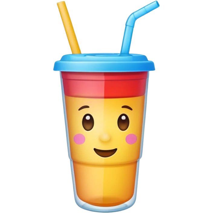 make a cute straw cup emoji