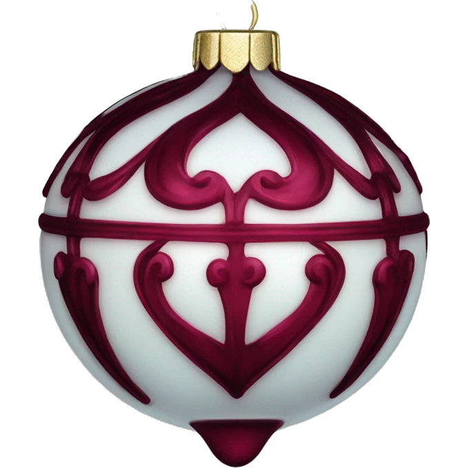 Antique glass Burgundy ornament emoji