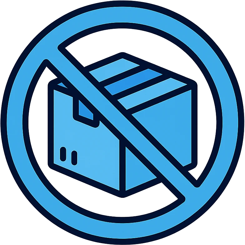 Zero Packages icon, modern, shades of blue emoji