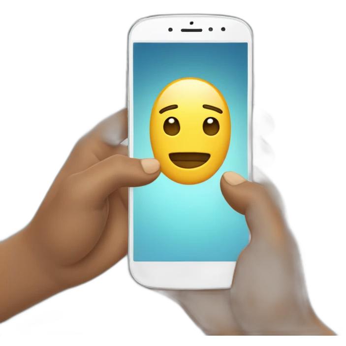 A Handoff holding a Cell pone emoji