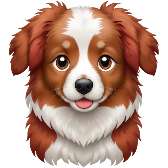 Mini red Merle Aussie doodle emoji