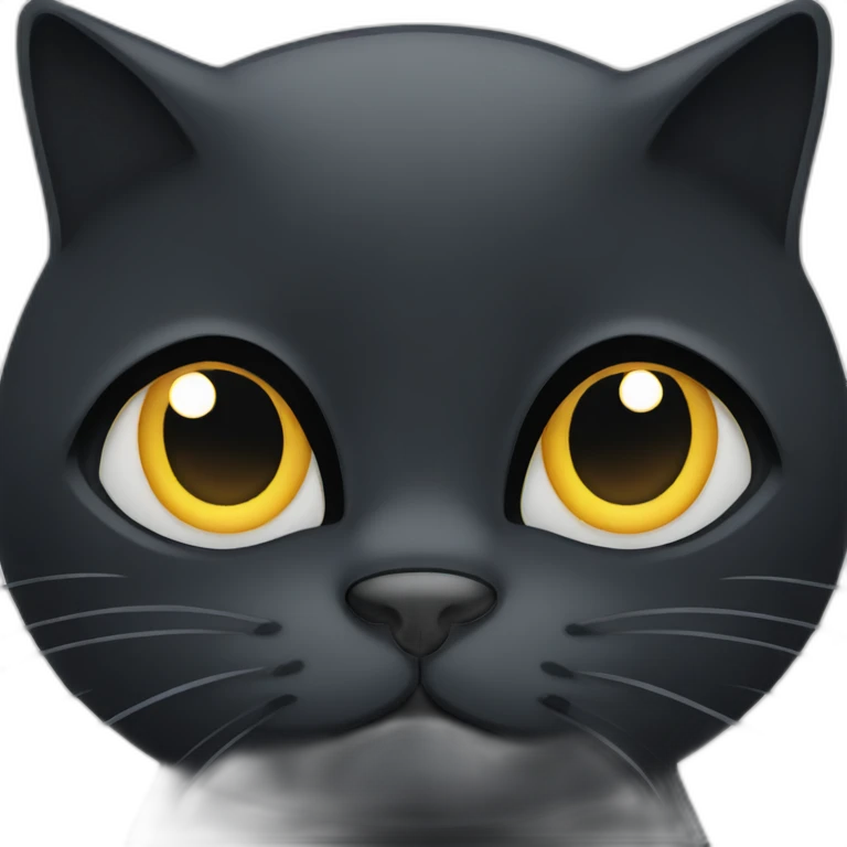 black cat face unamused looking sideways emoji