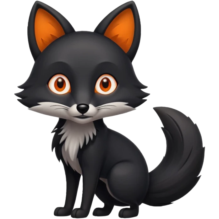 Black fox emoji