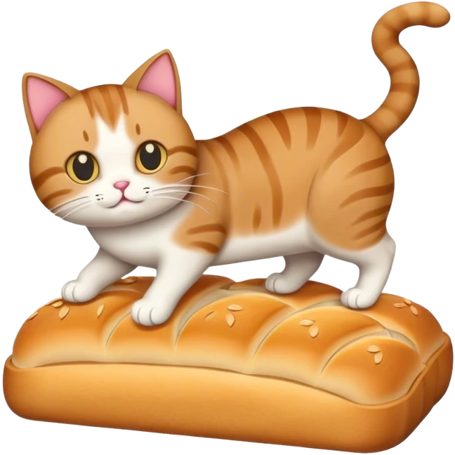 Cat walking on bread emoji
