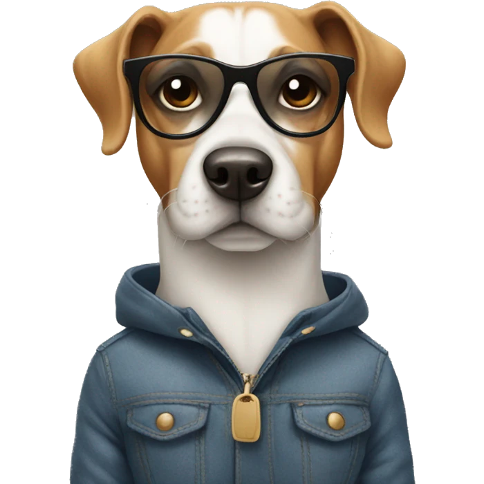stylish dog emoji