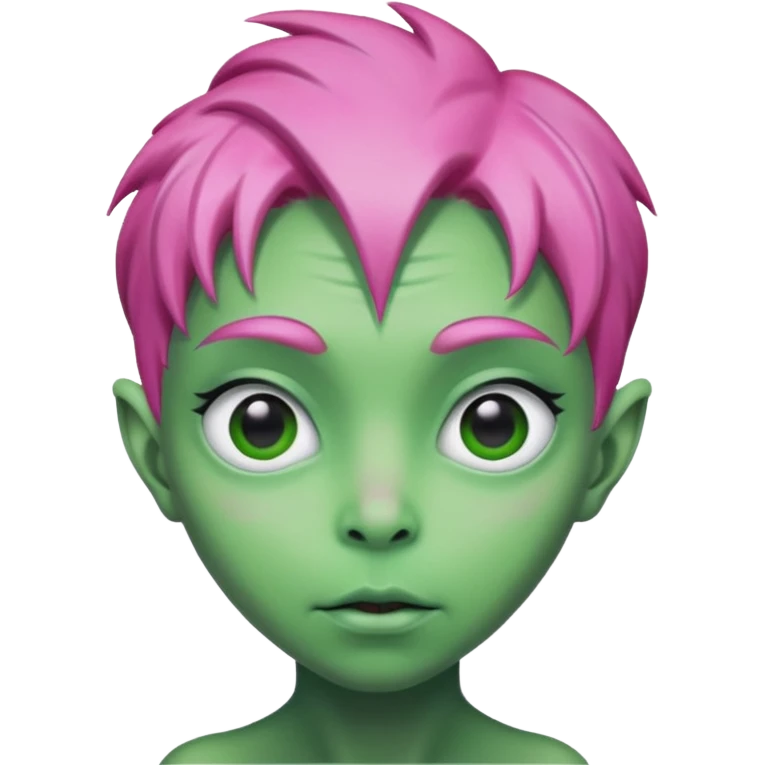 pink haired alien emoji