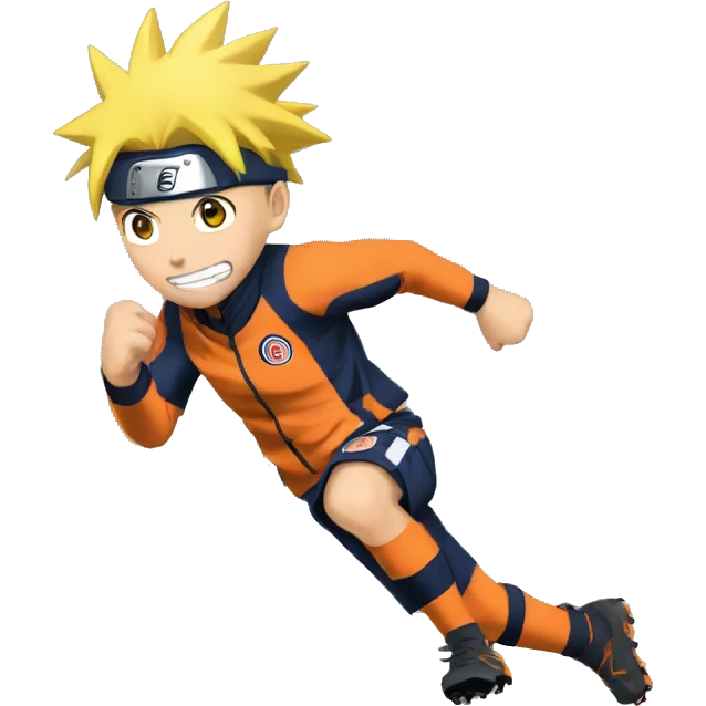 Naruto qui joue au foot  emoji