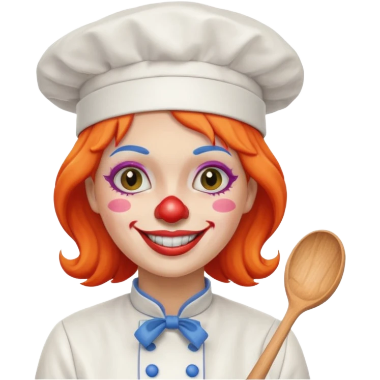 woman clown chef emoji