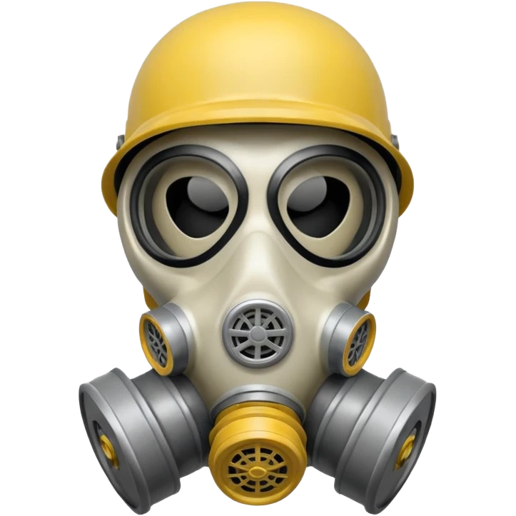 Skeleton wearing a gas mask emoji