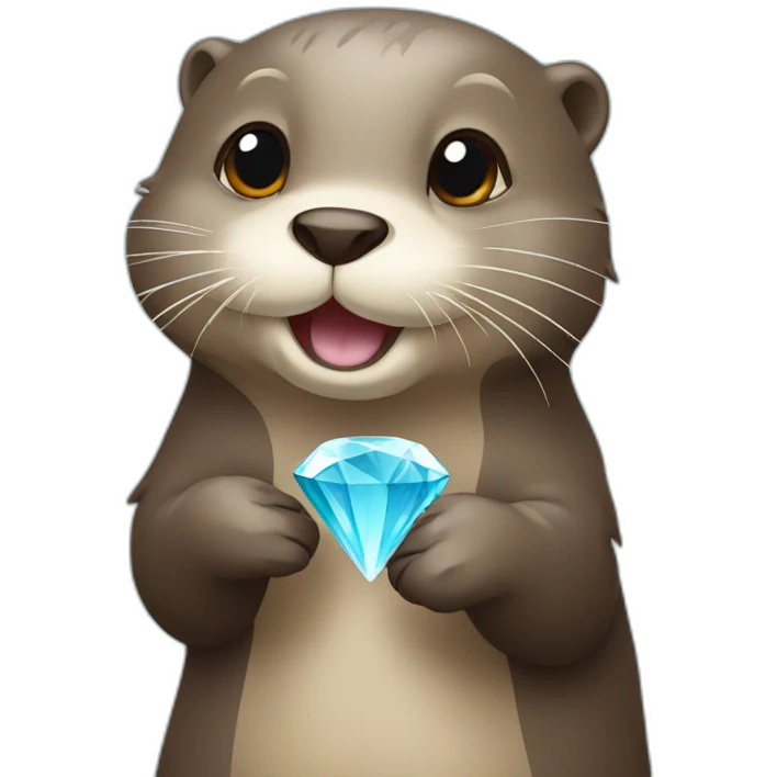 otter with diamond emoji