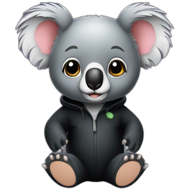 koala in black rubber suit emoji