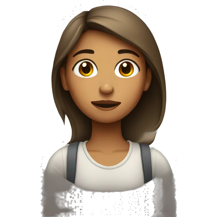 Woman teenager that is tired bu grateful  emoji