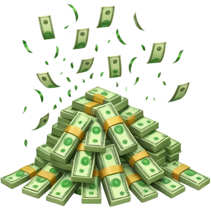 Raining money emoji