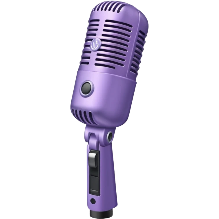 A pastel purple microphone emoji